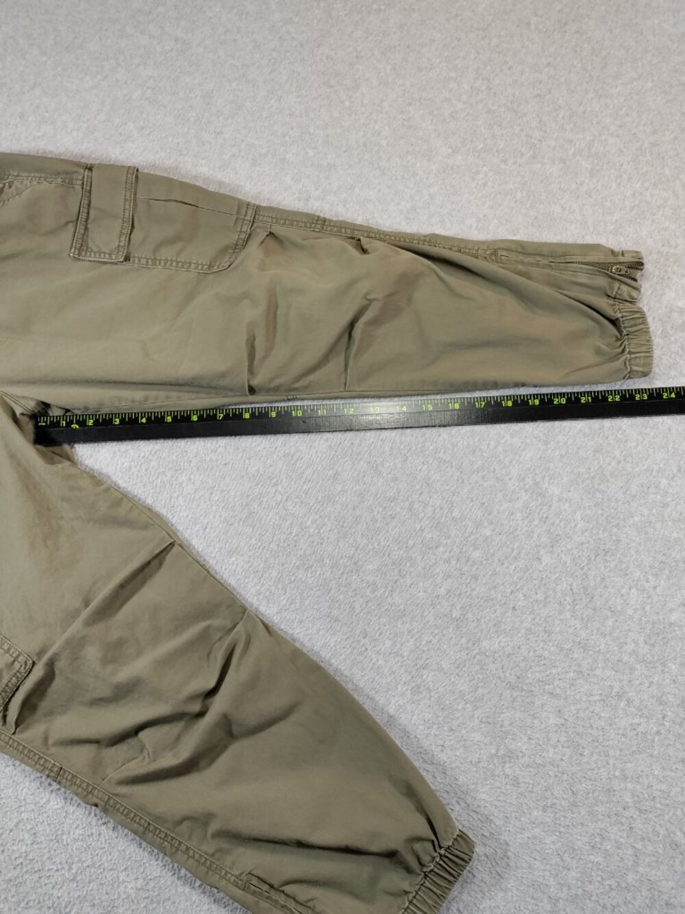 Polo Ralph Lauren Mens M Cropped Ankle Zip Utility Cargo Joggers Pants Green - Picture 10 of 12